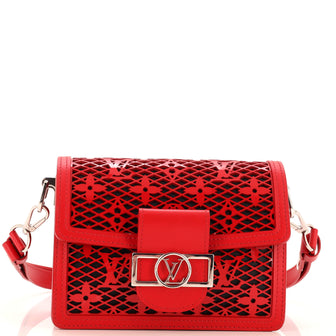 Louis Vuitton Dauphine Shoulder Bag Monogram Lace Leather Mini