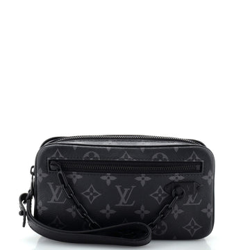 Louis Vuitton Pochette Volga Monogram Eclipse Canvas