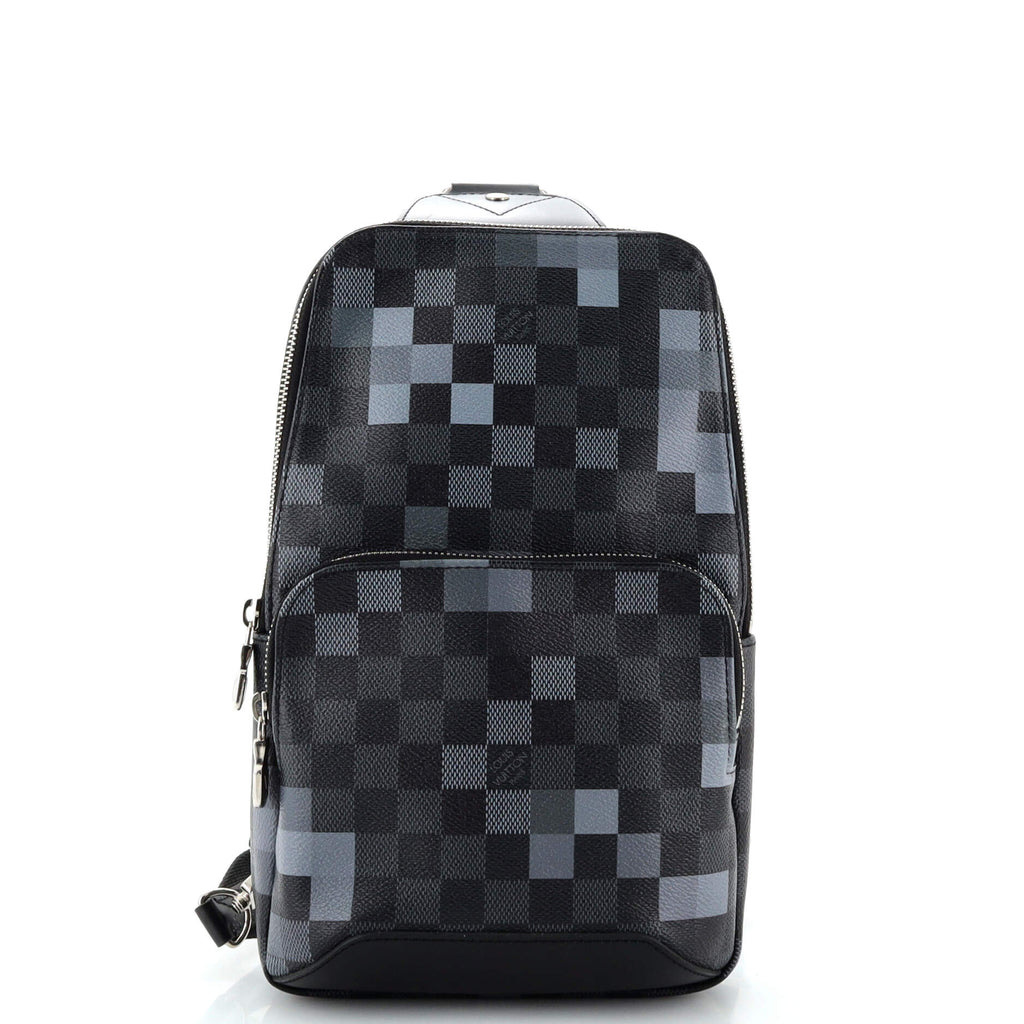 Louis Vuitton Avenue Sling Bag Limited Edition Damier Graphite Pixel Black 262968157