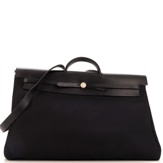 Hermes Herbag Cabine Toile and Leather
