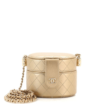 Chanel CC Allure Vanity Case with Chain Quilted Lambskin Mini