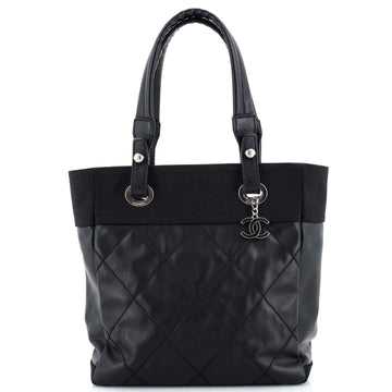 Chanel Biarritz Tote Quilted Coated Canvas Small