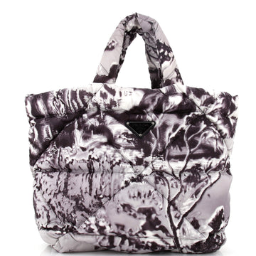 Prada Padded Tote Bag Quilted Printed Re-Nylon Medium