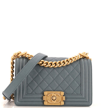 Chanel Boy Flap Bag Quilted Caviar Small