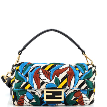 Fendi Baguette NM Bag Beaded and Embroidered Fabric Medium
