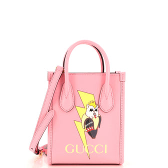 Gucci Interlocking G Patch Tote GG Coated Canvas Mini