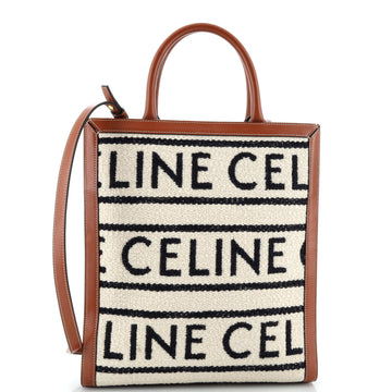 Celine Vertical Cabas Tote Logo All Over Textile Small