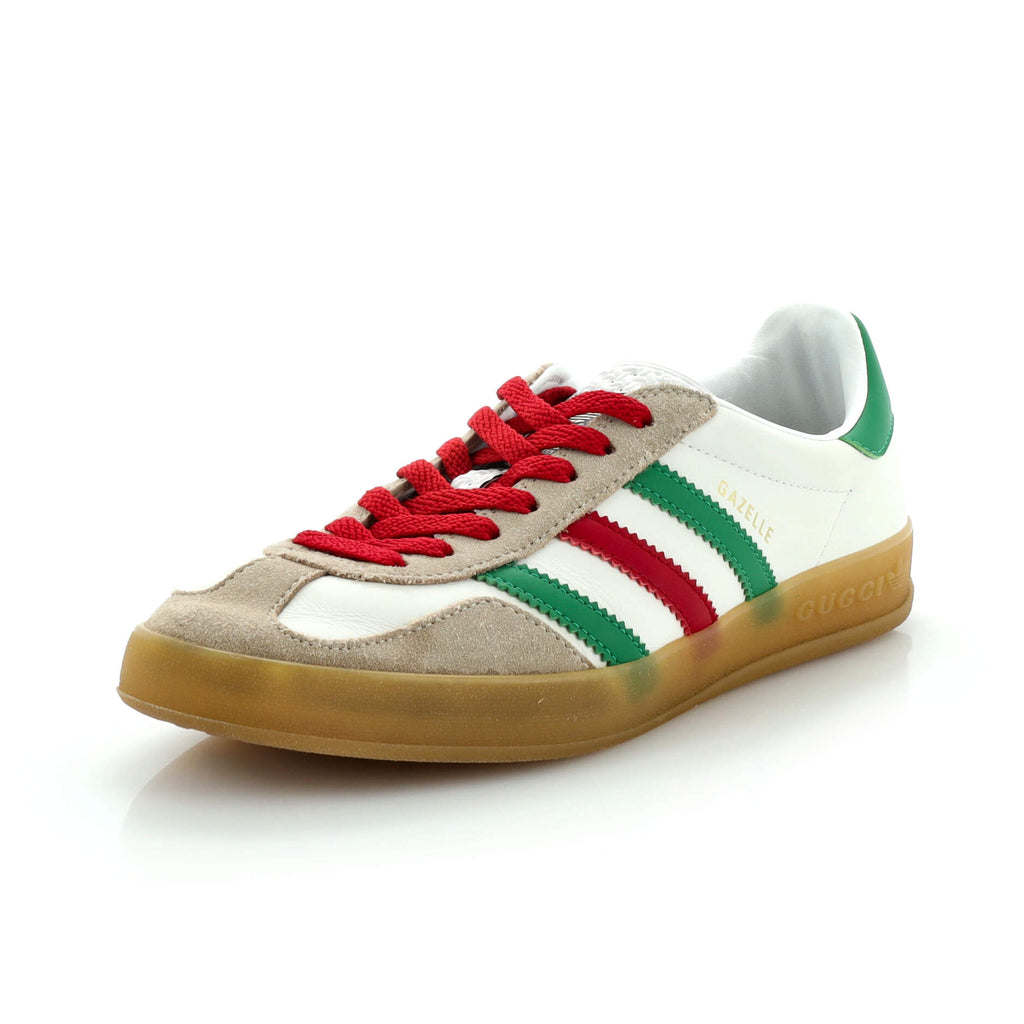 Gucci x Adidas Men's Gazelle Sneakers Leather and Suede with Faux Leather 262968 Gucci x Adidas Men's Gazelle Sneakers Leather and Suede with Faux Leather 262968