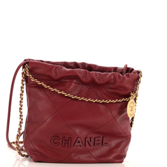 Chanel 22 Chain Hobo Quilted Caviar Mini