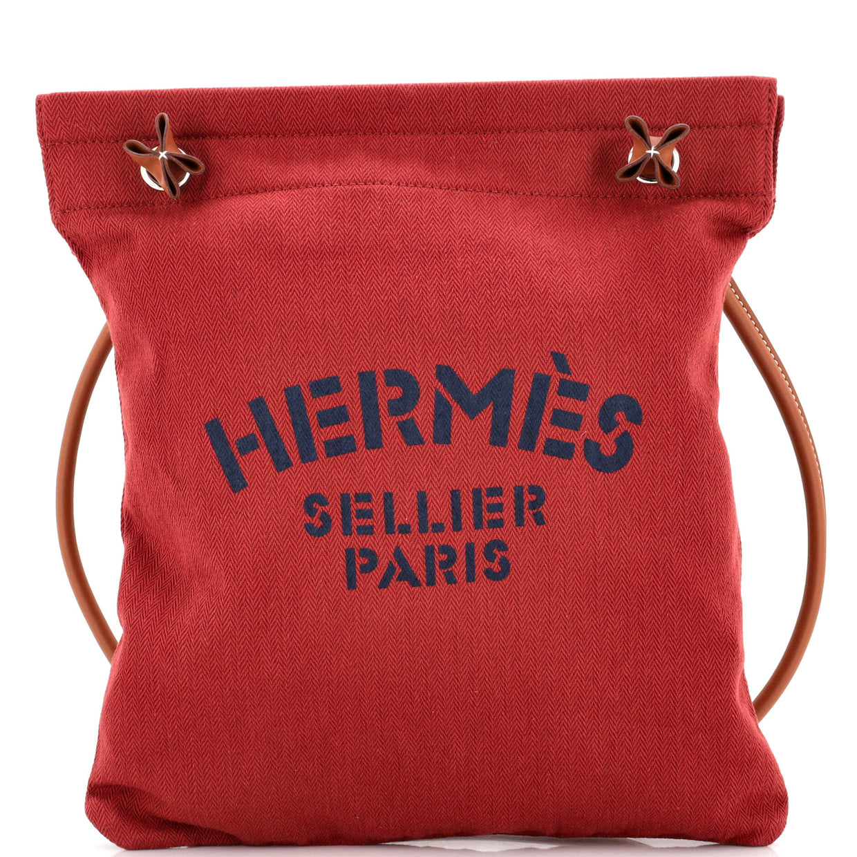 Hermes Aline Bag Toile MM Red 262968273