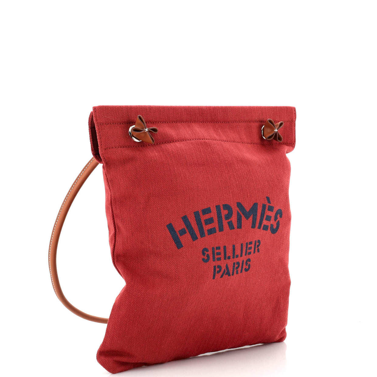 Hermes Aline Bag Toile MM Red 262968273