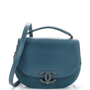 Chanel Coco Curve Flap Messenger Calfskin and Quilted Goatskin Medium