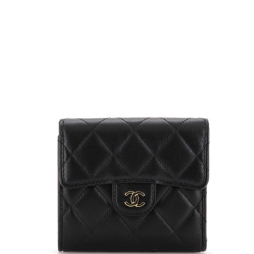 Chanel CC Compact Classic Flap Wallet Quilted Lambskin