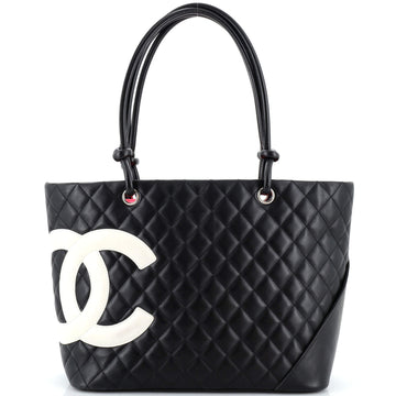 Chanel Cambon Tote Quilted Leather Large
