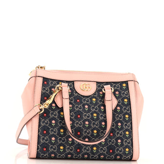 Gucci Ophidia Top Handle Tote Printed GG Denim Small