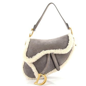 Christian Dior Saddle Bag Shearling Medium