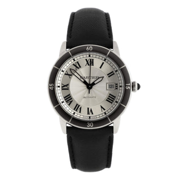 Cartier Ronde Croisiere de Cartier Automatic Watch Stainless Steel and Leather 42