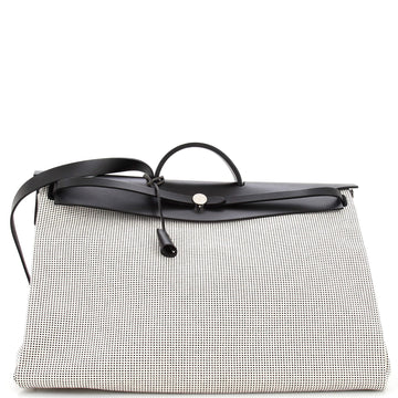 Hermes Herbag Cabine Criss Viking Toile and Leather