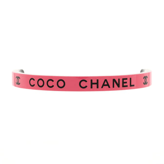 Chanel Coco Logo Choker Chain Necklace Resin and Metal