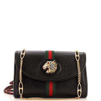 Gucci Rajah Web Chain Shoulder Bag Leather Small