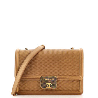 Chanel Micro Retro Flap Bag Metallic Woven Calfskin Small