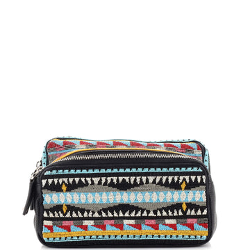 Valentino Garavani Rockstud Front Pocket Belt Bag Beaded Leather Small