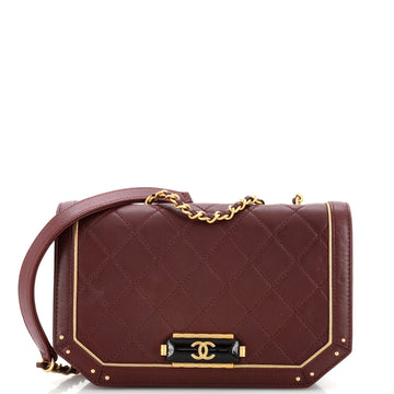 Chanel Octagon CC Clasp Flap Bag Quilted Lambskin Medium