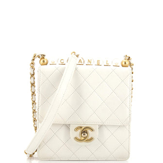 Chanel Chic Pearls Flap Bag Quilted Goatskin with Acrylic Beads Mini