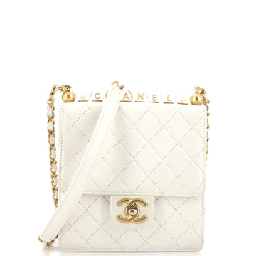 Chanel Chic Pearls Flap Bag Quilted Goatskin with Acrylic Beads Mini