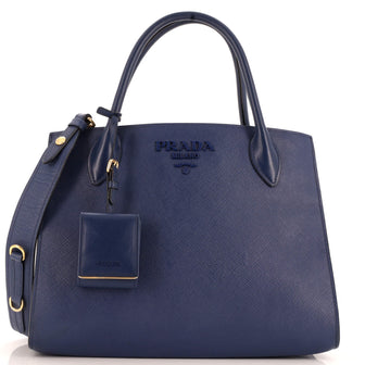 Prada Monochrome Tote Saffiano with City Calf Medium