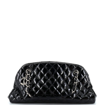 Chanel Just Mademoiselle Bag Quilted Patent Medium