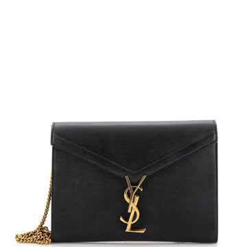 Saint Laurent Cassandra Chain Wallet Leather