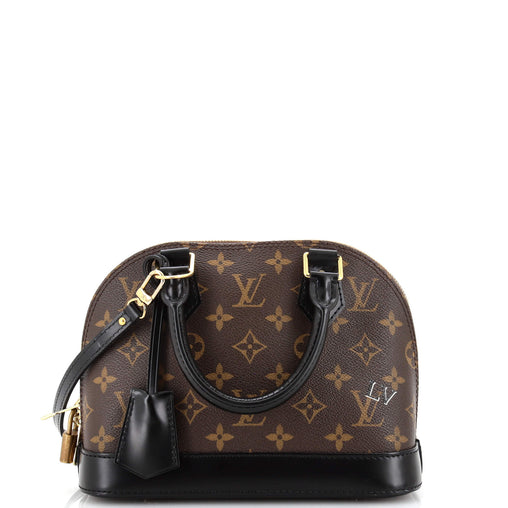 Louis Vuitton Alma Handbag My World Tour Monogram Canvas BB Black