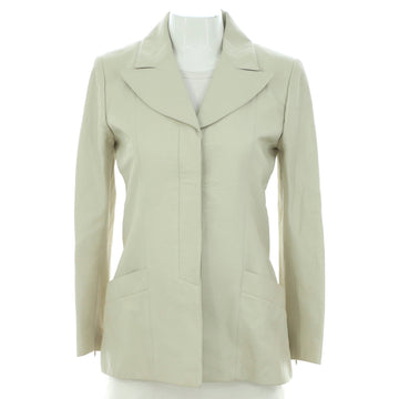 Chanel Women's Two Pocket Button Up Blazer Lambskin