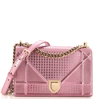 Christian Dior Diorama Flap Bag Cannage Embossed Calfskin Medium