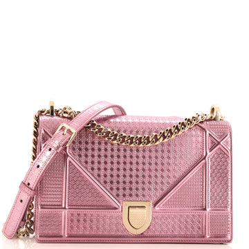 Christian Dior Diorama Flap Bag Cannage Embossed Calfskin Medium