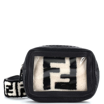 Fendi Selleria Camera Bag Leather with Shearling and PVC Small
