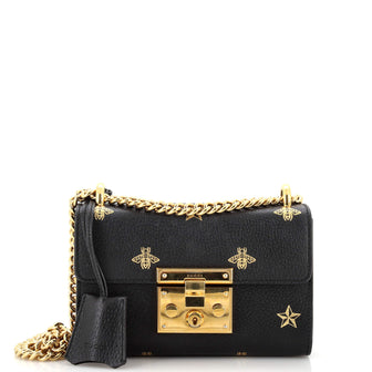 Gucci Padlock Shoulder Bag Printed Leather Small