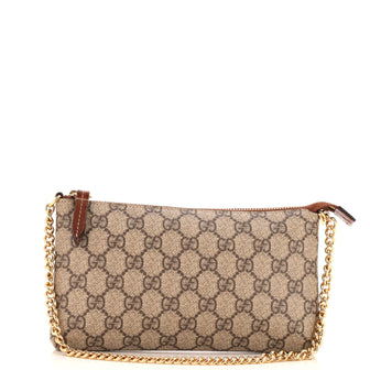 Gucci Chain Wristlet Wallet GG Coated Canvas