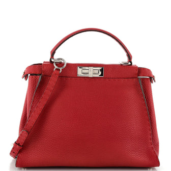 Fendi Selleria Peekaboo Bag Rigid Leather Regular