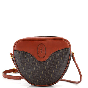 Saint Laurent Le Monogramme Coeur Bag Monogram All Over Coated Canvas and Leather