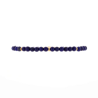 David Yurman Spiritual Beads Bracelet Lapis Lazuli with 14k Yellow Gold