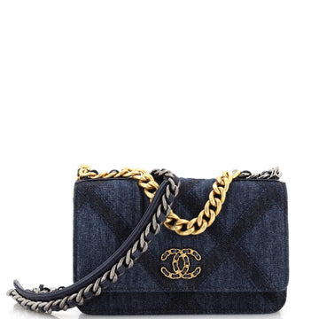 Chanel 19 Wallet on Chain Quilted Denim
