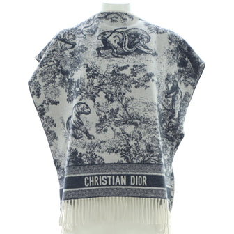 Christian Dior Women's Hooded Logo Poncho Cashmere