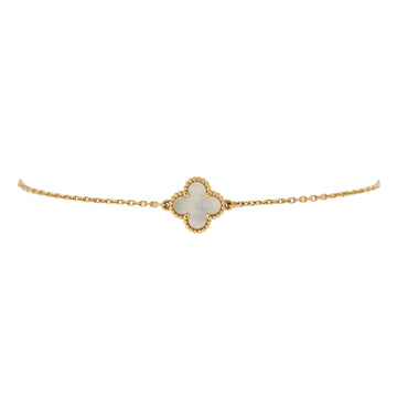 Van Cleef & Arpels Sweet Alhambra Bracelet 18K Yellow Gold and Mother of Pearl
