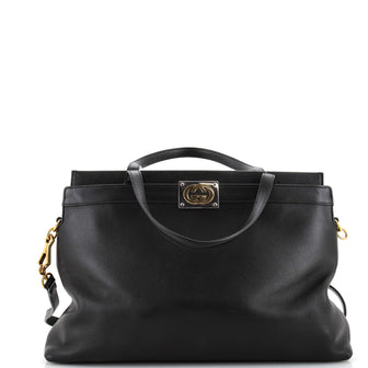 Gucci Linea Matisse Interlocking G Top Handle Tote Leather Medium