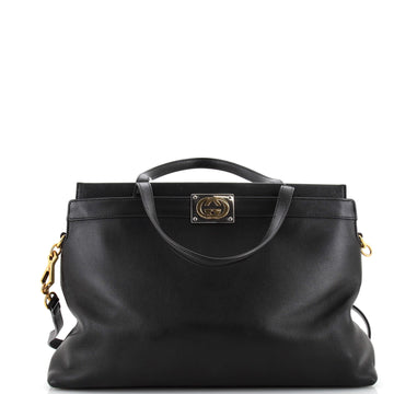 Gucci Linea Matisse Interlocking G Top Handle Tote Leather Medium