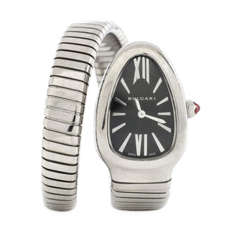 Bvlgari Serpenti Tubogas Single Spiral Quartz Watch Stainless Steel 23