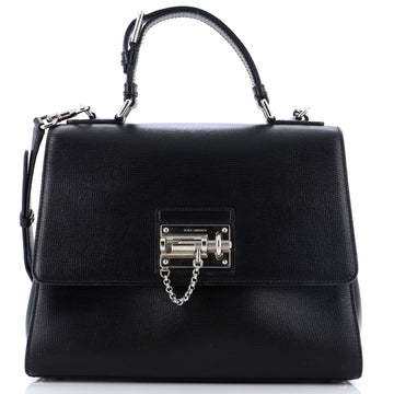 Dolce & Gabbana Monica Top Handle Flap Bag Leather Large
