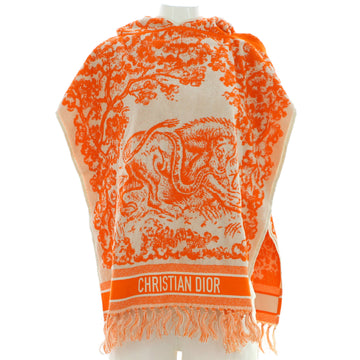 Christian Dior Women's Hooded Logo Poncho Cotton